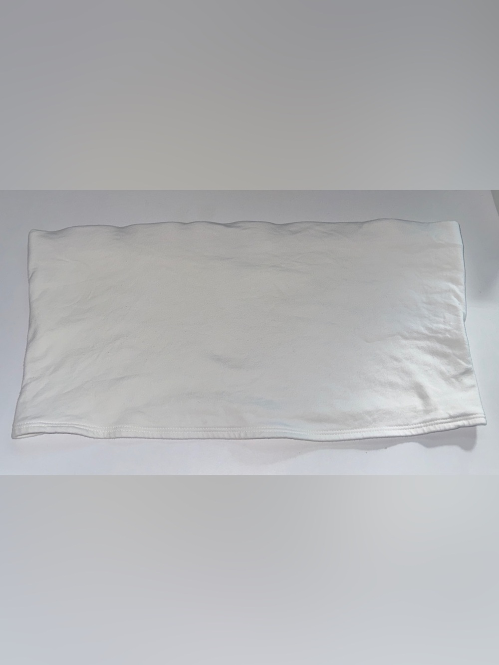 Women’s White Strapless Bandeau Bra Wireless Pullover Stretch Nylon/Spandex XL
